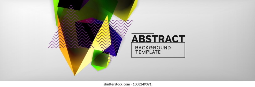 Minimalistic geometric abstract background, vector poster design