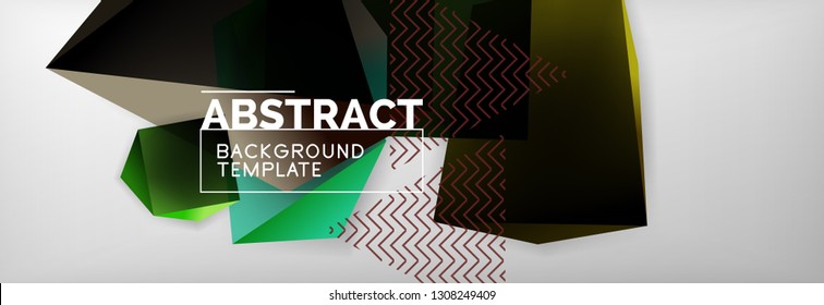 Minimalistic geometric abstract background, vector poster design