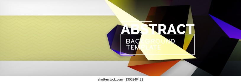 Minimalistic geometric abstract background, vector poster design