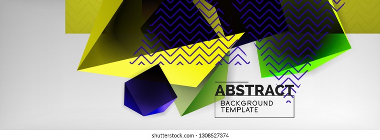 Minimalistic geometric abstract background, vector poster design