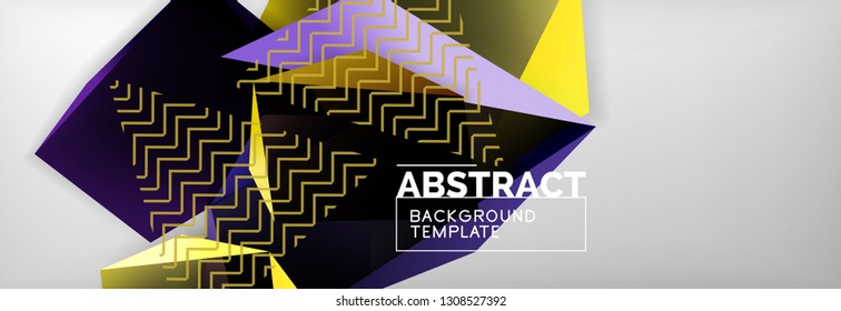 Minimalistic geometric abstract background, vector poster design