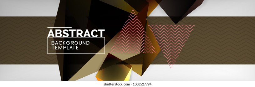 Minimalistic geometric abstract background, vector poster design