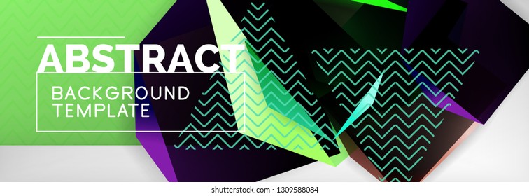 Minimalistic geometric abstract background, vector poster design