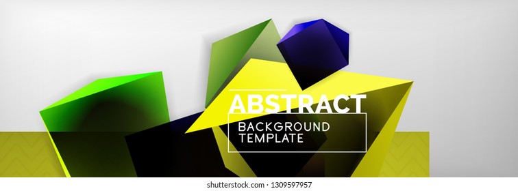 Minimalistic geometric abstract background, vector poster design