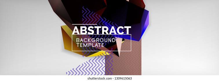 Minimalistic geometric abstract background, vector poster design