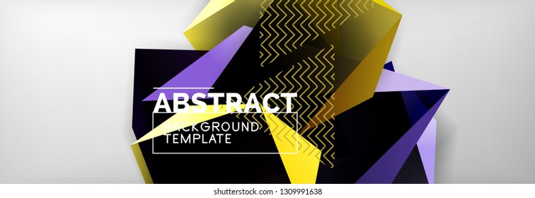 Minimalistic geometric abstract background, vector poster design