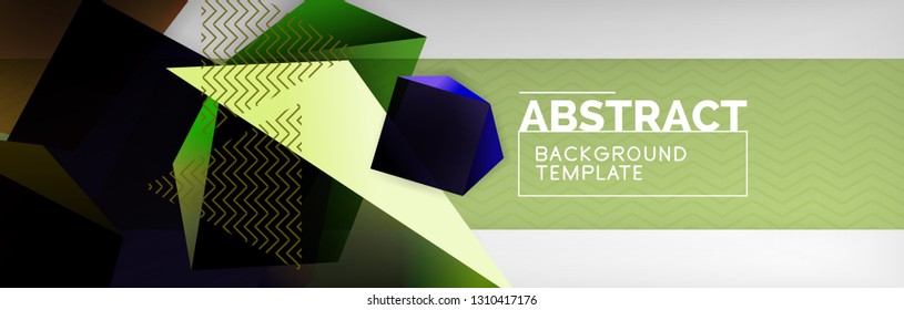 Minimalistic geometric abstract background, vector poster design