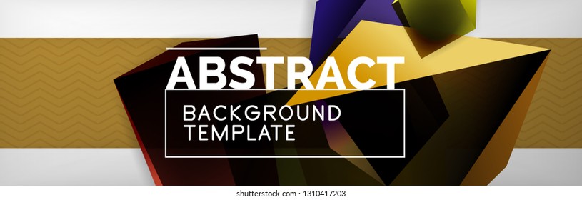 Minimalistic geometric abstract background, vector poster design