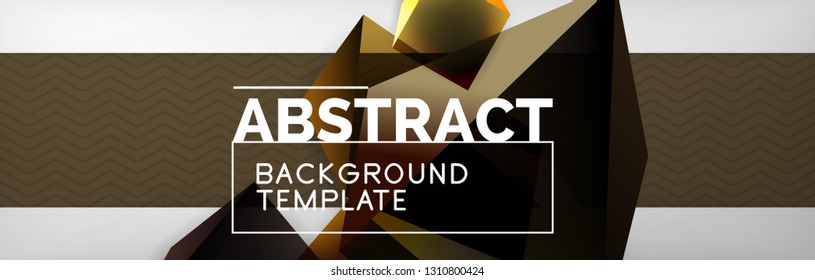 Minimalistic geometric abstract background, vector poster design