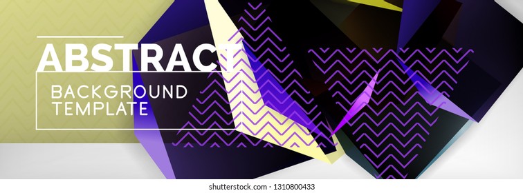 Minimalistic geometric abstract background, vector poster design