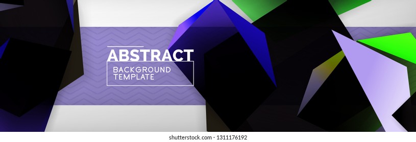 Minimalistic geometric abstract background, vector poster design