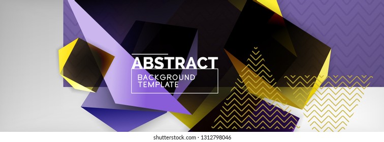 Minimalistic geometric abstract background, vector poster design