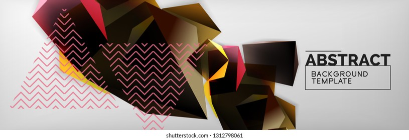 Minimalistic geometric abstract background, vector poster design
