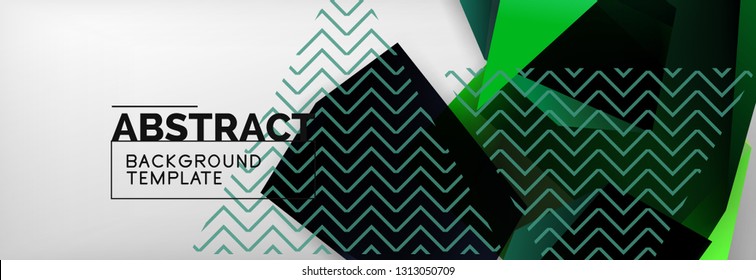 Minimalistic geometric abstract background, vector poster design