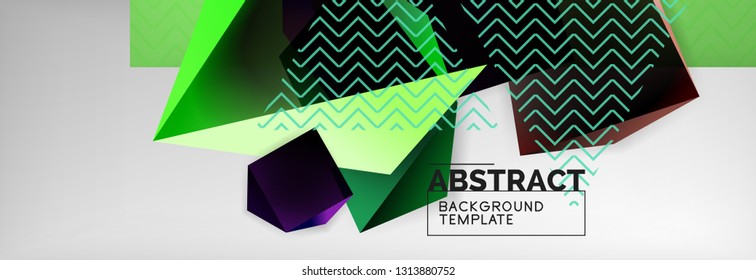 Minimalistic geometric abstract background, vector poster design
