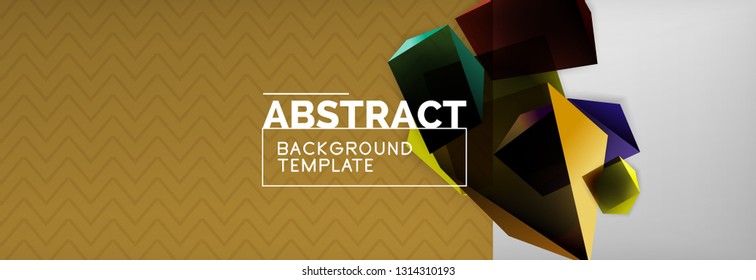 Minimalistic geometric abstract background, vector poster design