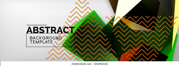 Minimalistic geometric abstract background, vector poster design