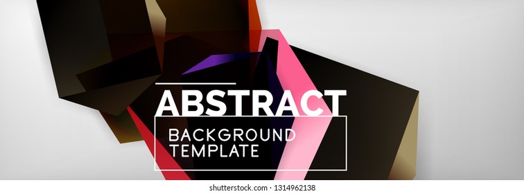 Minimalistic geometric abstract background, vector poster design