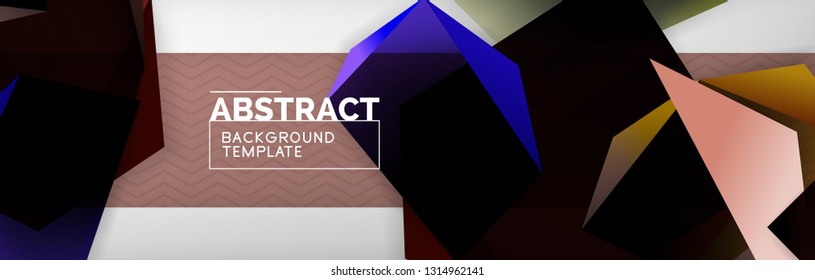 Minimalistic geometric abstract background, vector poster design