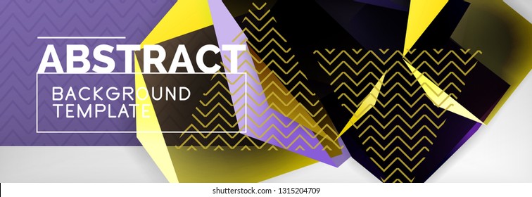 Minimalistic geometric abstract background, vector poster design