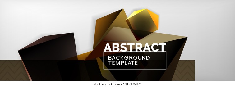 Minimalistic geometric abstract background, vector poster design