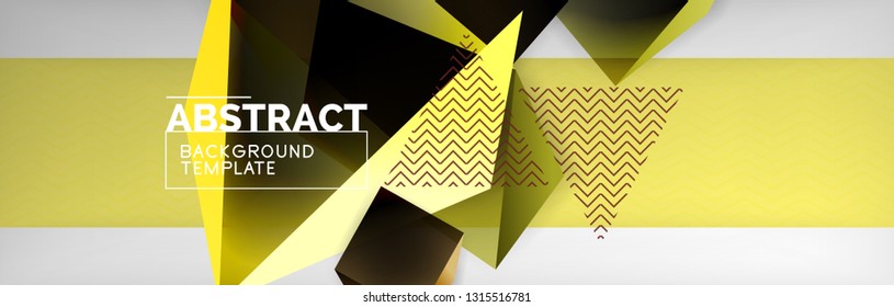 Minimalistic geometric abstract background, vector poster design