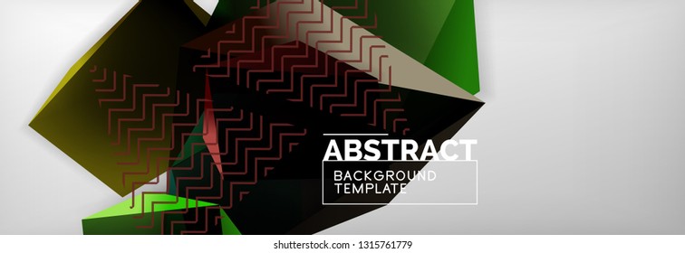 Minimalistic geometric abstract background, vector poster design