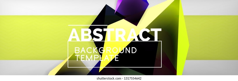 Minimalistic geometric abstract background, vector poster design