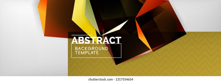 Minimalistic geometric abstract background, vector poster design