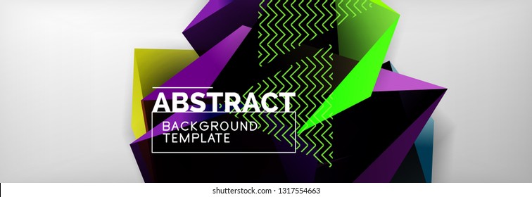 Minimalistic geometric abstract background, vector poster design
