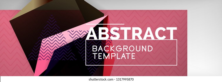 Minimalistic geometric abstract background, vector poster design