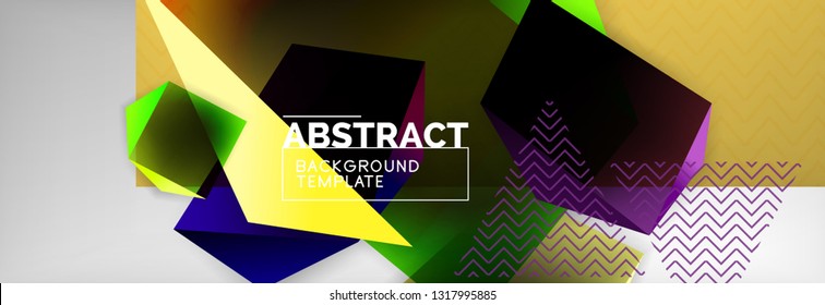 Minimalistic geometric abstract background, vector poster design