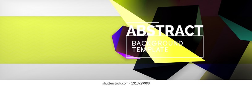 Minimalistic geometric abstract background, vector poster design