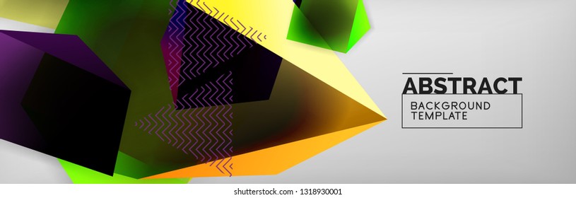 Minimalistic geometric abstract background, vector poster design