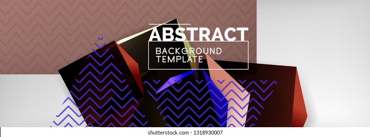 Minimalistic geometric abstract background, vector poster design