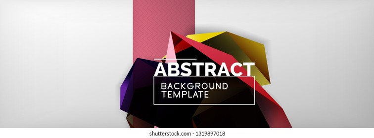 Minimalistic geometric abstract background, vector poster design