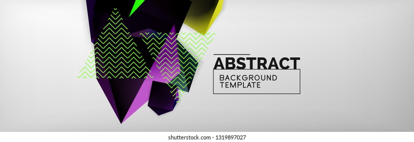 Minimalistic geometric abstract background, vector poster design