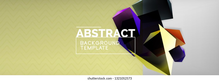 Minimalistic geometric abstract background, vector poster design