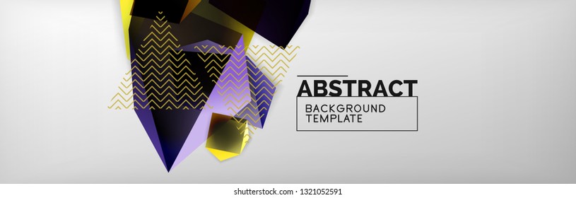 Minimalistic geometric abstract background, vector poster design