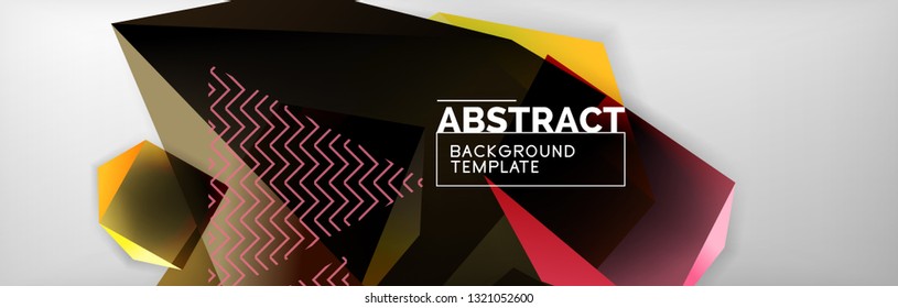 Minimalistic geometric abstract background, vector poster design