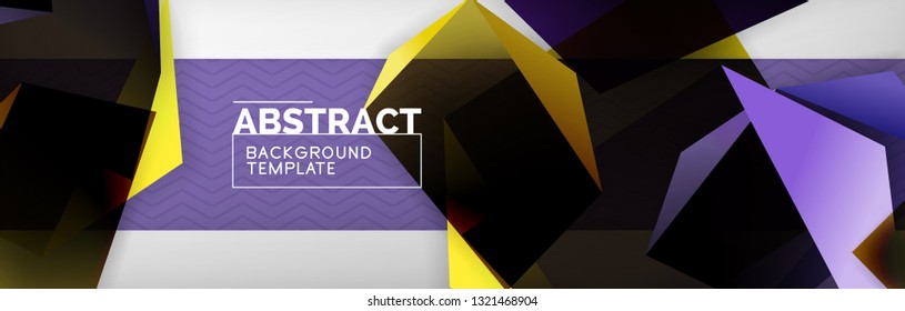 Minimalistic geometric abstract background, vector poster design