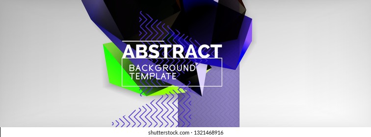 Minimalistic geometric abstract background, vector poster design