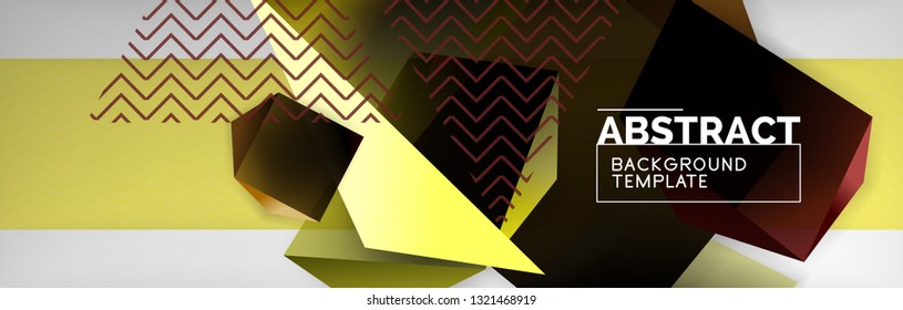 Minimalistischer, geometrischer abstrakter Hintergrund, Vektorplakatdesign
