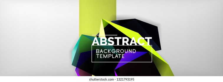 Minimalistic geometric abstract background, vector poster design