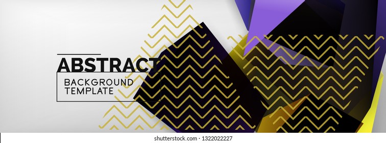 Minimalistic geometric abstract background, vector poster design