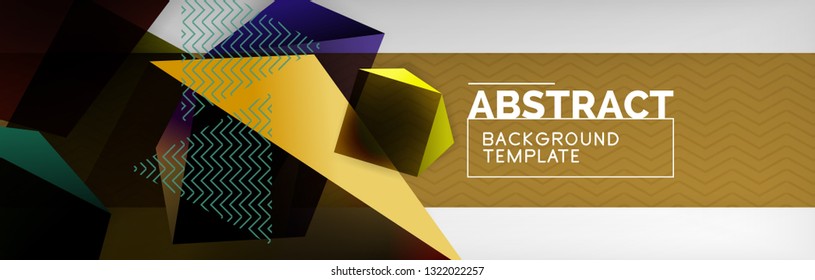 Minimalistic geometric abstract background, vector poster design