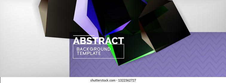 Minimalistic geometric abstract background, vector poster design