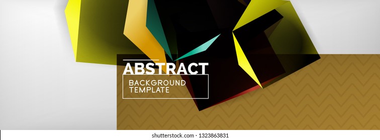 Minimalistic geometric abstract background, vector poster design