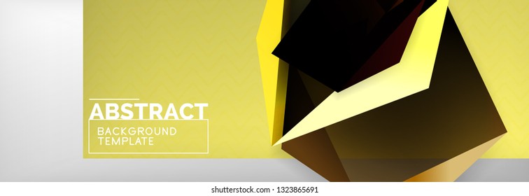 Minimalistic geometric abstract background, vector poster design