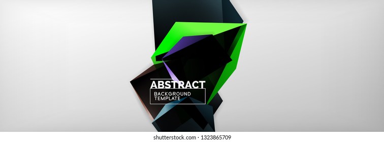 Minimalistic geometric abstract background, vector poster design